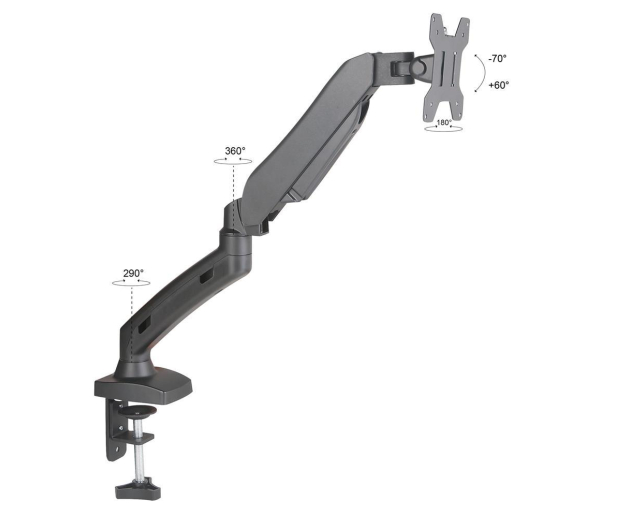 ART BIURKOWY ART NA SPRĘŻYNIE GAZOWEJ DO 1 MONITORA LED/LCD 13-27" L-11GD - 362772 - zdjęcie 2